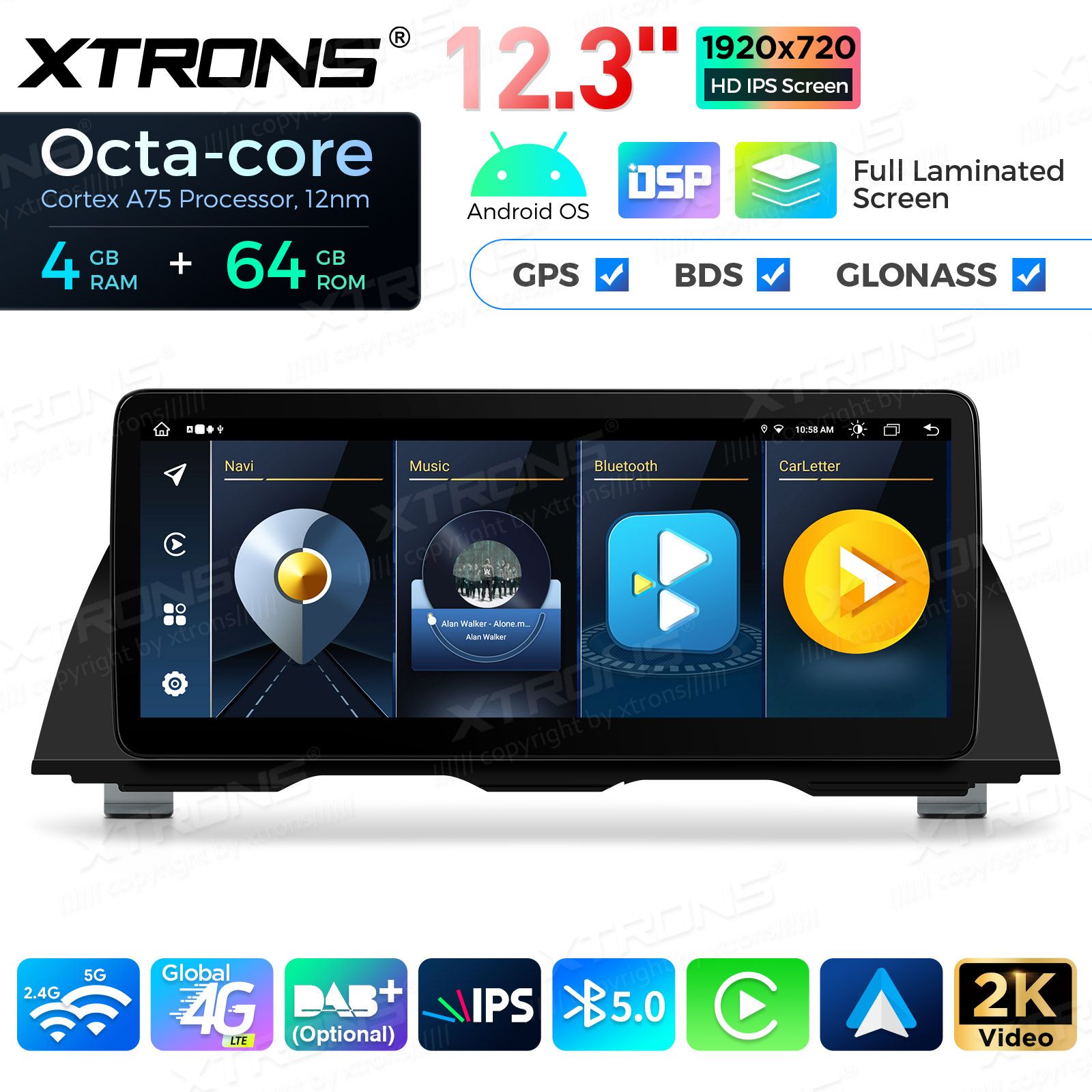 BMW 5. ser. BMW F10 | F11 iDrive NBT (2013-2016) Android 13 Car Multimedia Player with GPS Navigation