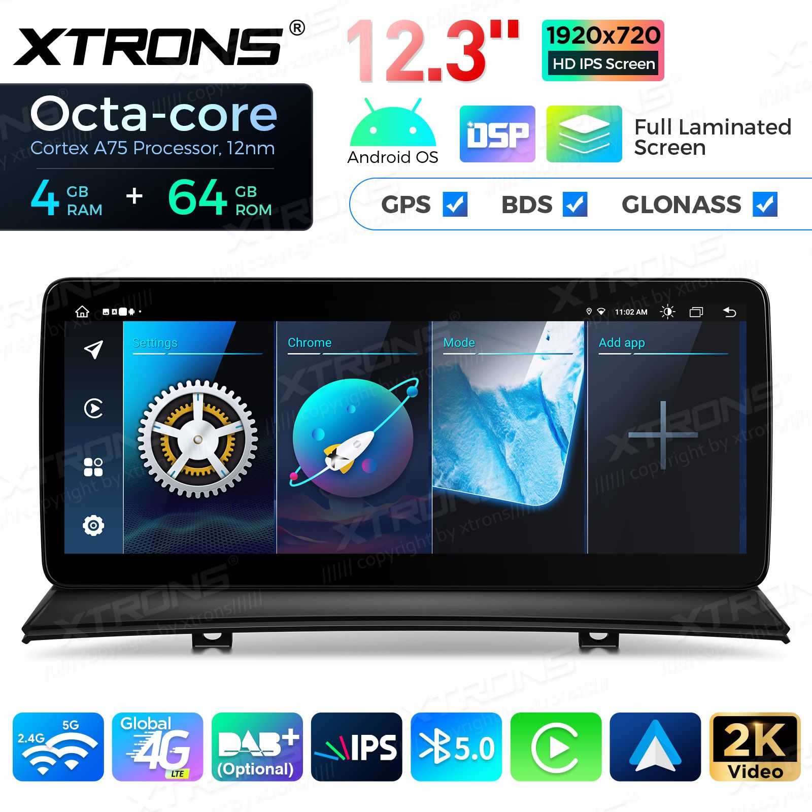 BMW X3 E83 (2004-2009) w/o orig. screen Android 13 Car Multimedia Player with GPS Navigation