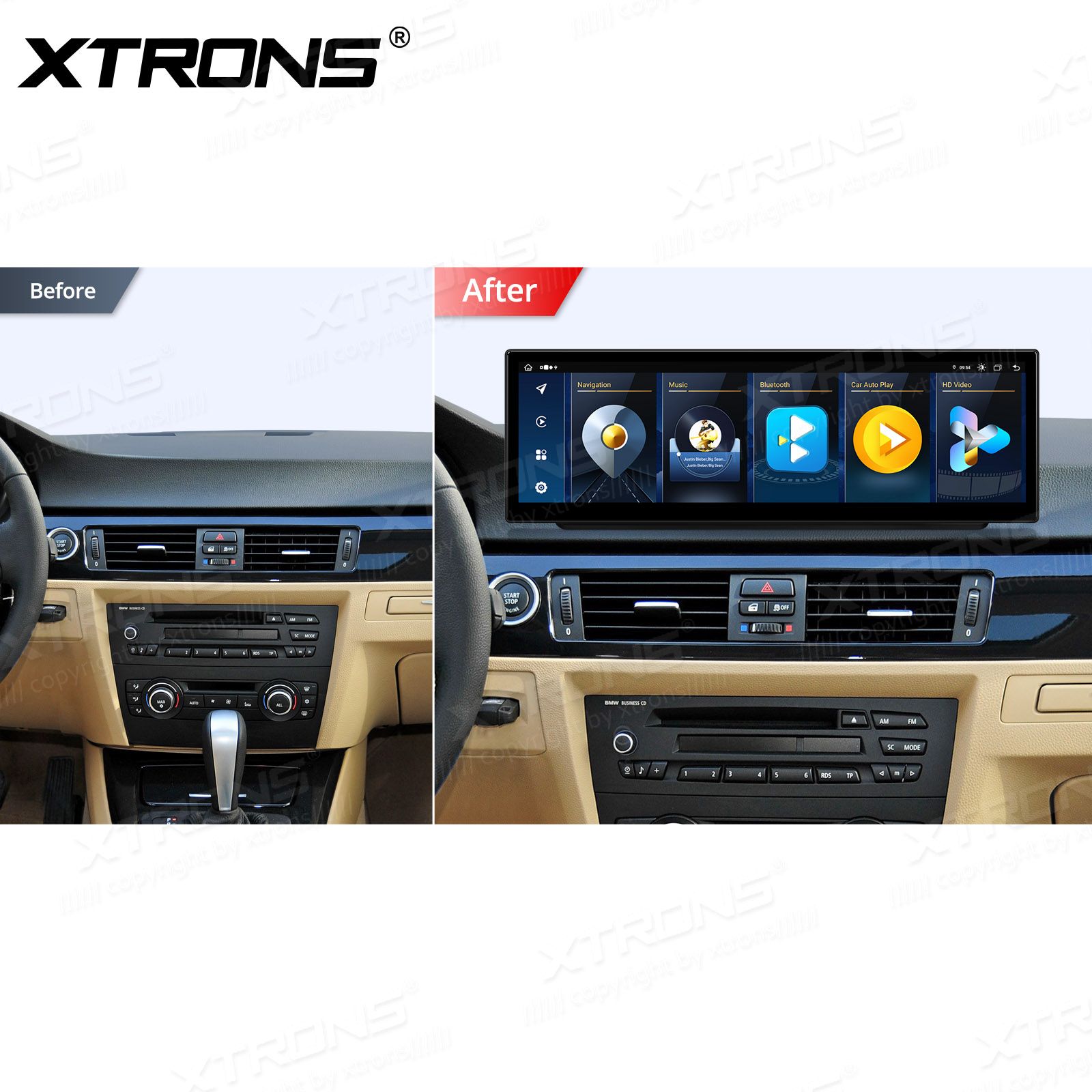 BMW 3. ser. E90 | E91 | E92 | E93 (2005-2012) w/o orig. screen mudelipõhine Android 13 GPS autoraadio ja multimeedia keskus
