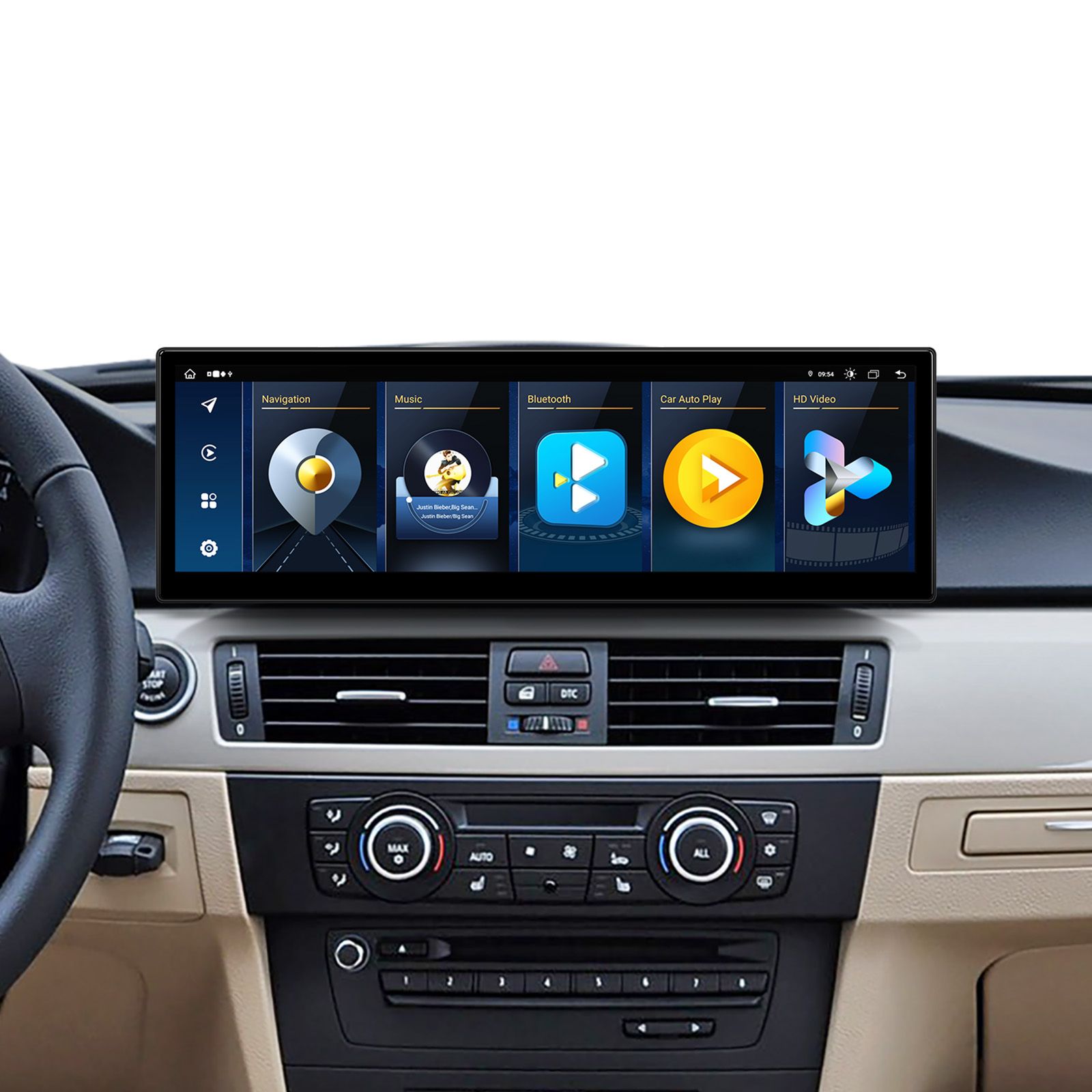 BMW 3.ser | E90 | E92 | E93 iDrive CIC (2009-2012) kahesüsteemne, originaalraadio säilitav Android 13 GPS autoraadio ja multimeedia keskus