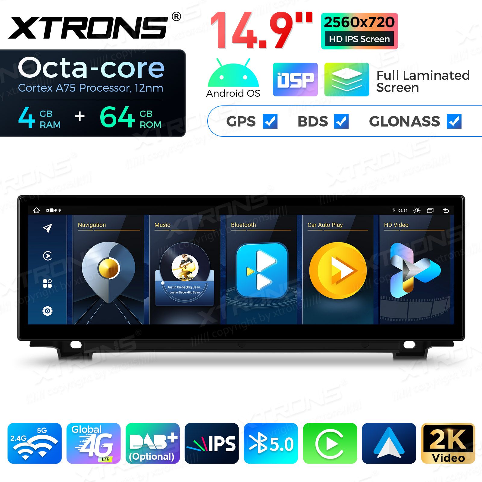 BMW 5. ser. BMW F10 | F11 iDrive NBT (2013-2016) Android 13 Car Multimedia Player with GPS Navigation