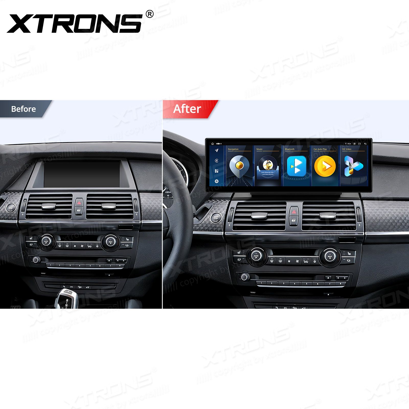BMW X5 | X6 | E70 | 71 iDrive CCC (2007-2010) Kahesüsteemne, originaalraadio säilitav Android 13 GPS autoraadio ja multimeedia keskus