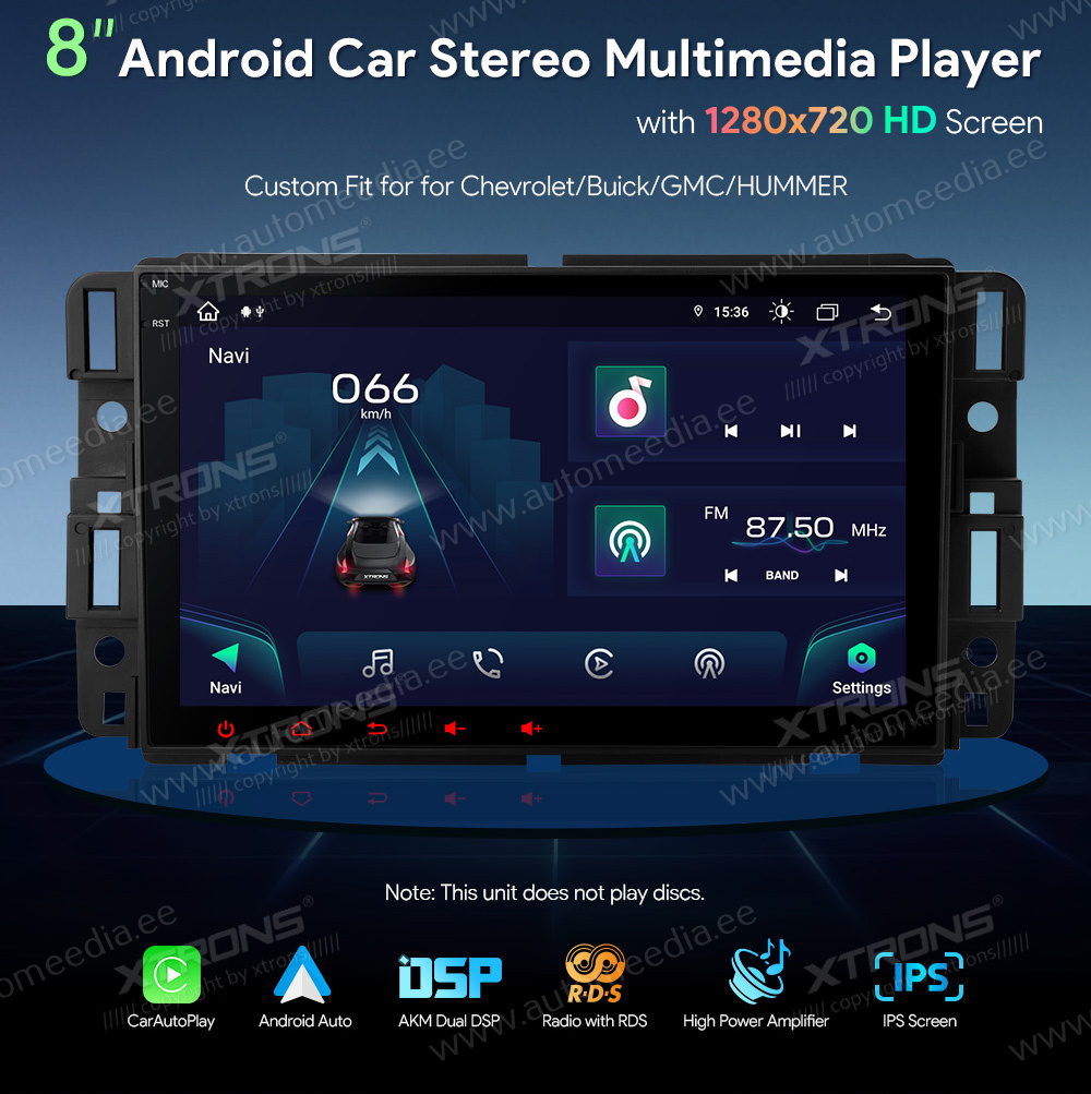 Chevrolet | Buick | GMC | HUMMER  XTRONS IA82JCCL Car multimedia GPS player with Custom Fit Design