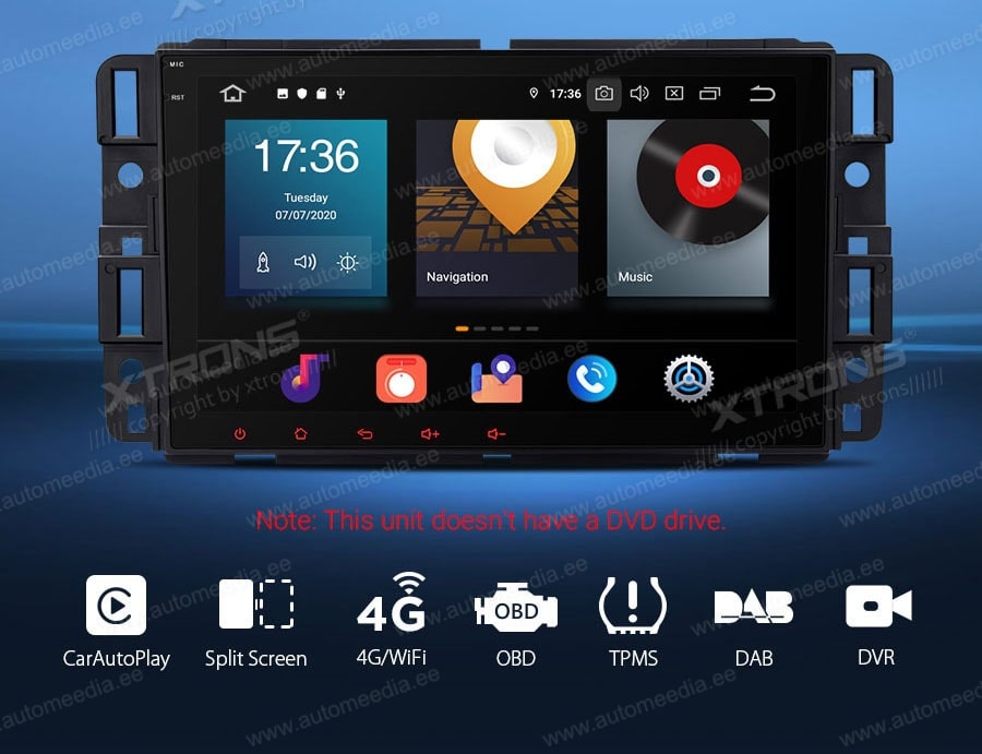 Chevrolet | Buick | GMC | HUMMER XTRONS PBX80JCCL Mudelikohane android multimeediakeskus gps naviraadio