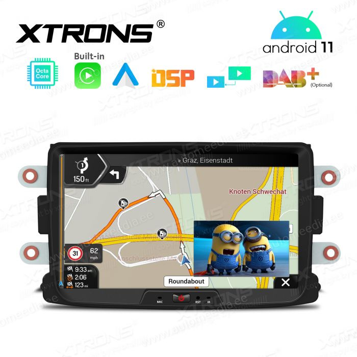 Dacia Duster | Lodgy | Dokker | Renault Captur (2011-2017) mudelipõhine Android 12 GPS autoraadio ja multimeedia keskus