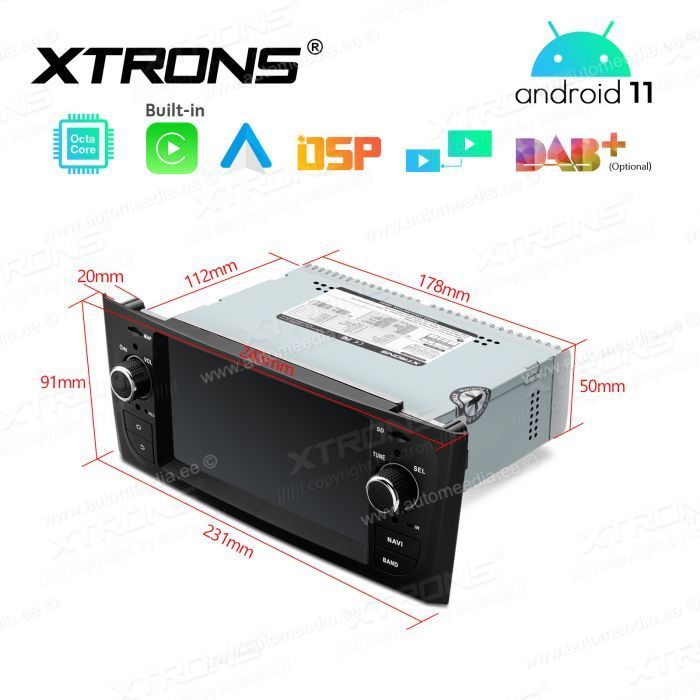 Fiat Grande punto (2005-2009) mudelipõhine Android 11 GPS autoraadio ja multimeedia keskus