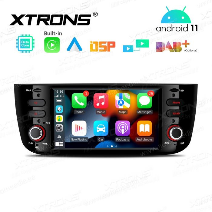 Fiat Punto (2012-2016) mudelipõhine Android 12 GPS autoraadio ja multimeedia keskus
