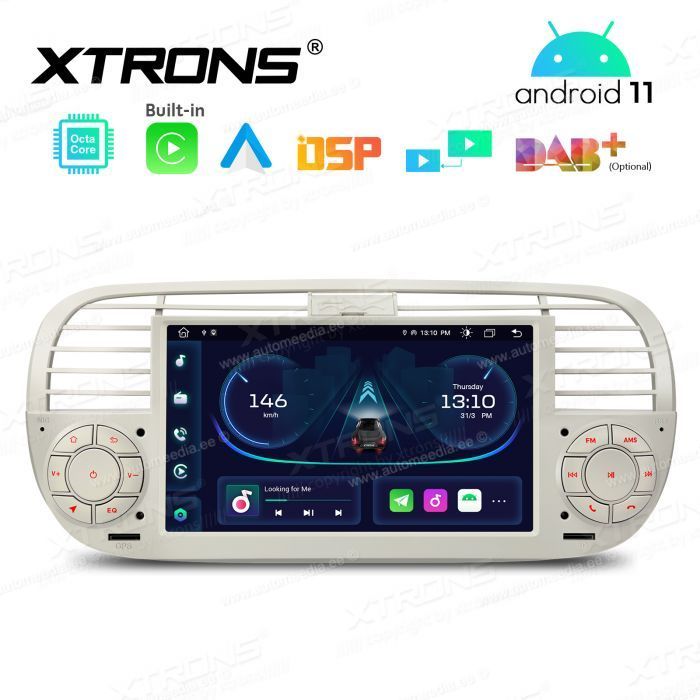 Fiat 500 (2007-2015) Android 11 Car Multimedia Player with GPS Navigation