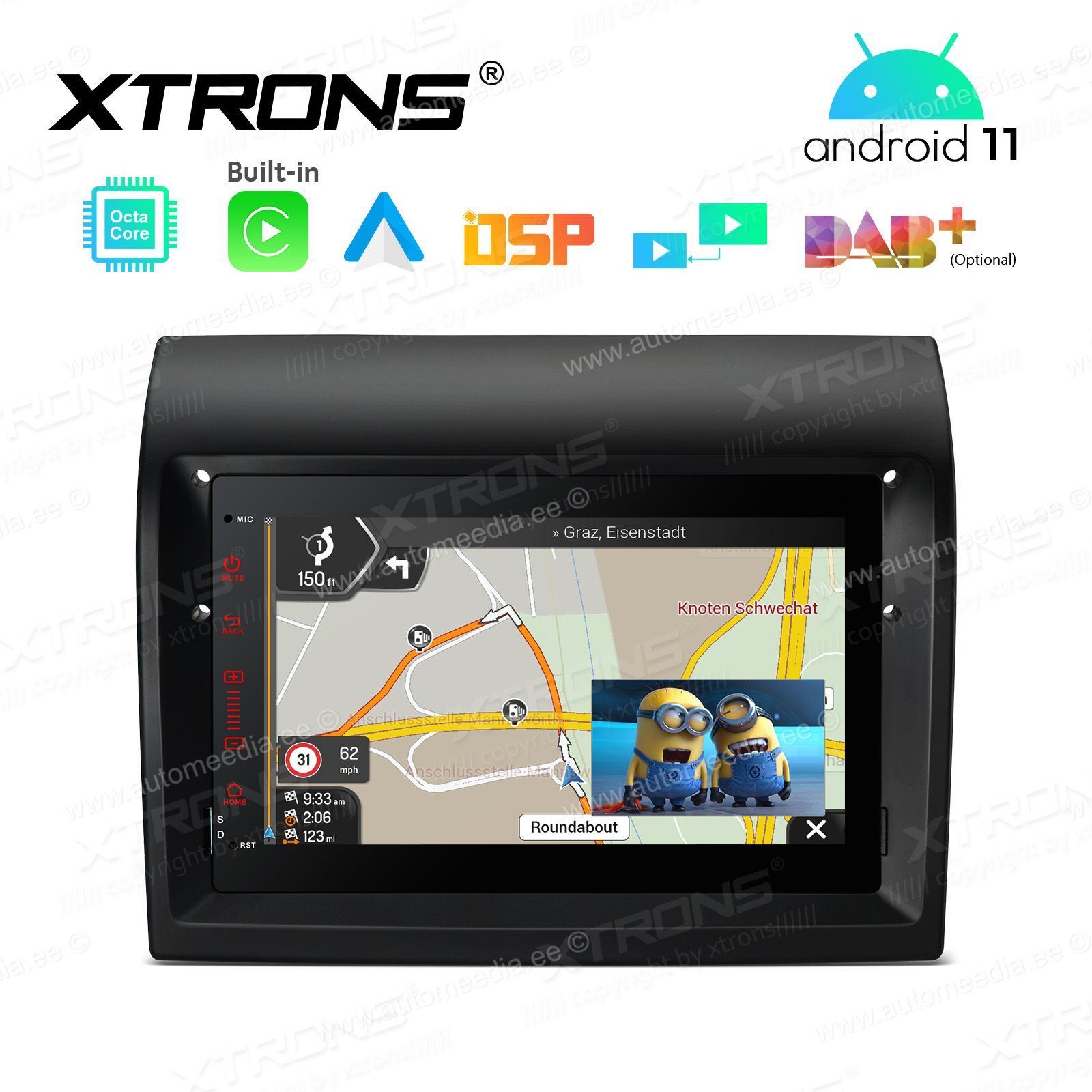 FIAT DUCATO / CITROEN Jumper / PEUGEOT Boxer mudelipõhine Android 11 GPS autoraadio ja multimeedia keskus