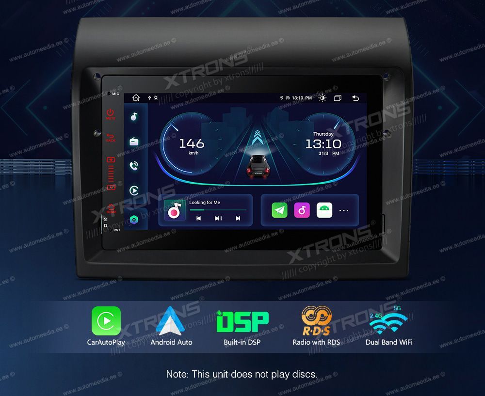FIAT DUCATO / CITROEN Jumper / PEUGEOT Boxer  XTRONS PE71DTFL merkkikohtainen Android GPS multimedia näyttösoitin