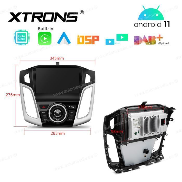 Ford Focus (2012-2017) mudelipõhine Android 11 GPS autoraadio ja multimeedia keskus