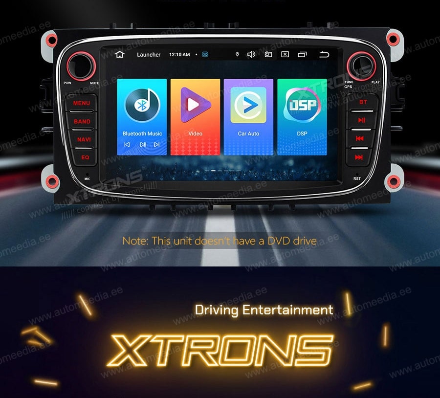 Ford (2008-2012) | Mondeo | S-Max | C-Max | Galaaxy | Connect XTRONS PSF70FSFL_B merkkikohtainen Android GPS multimedia näyttösoitin