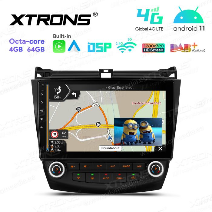 Honda Accord (2002-2008) mudelipõhine Android 12 GPS autoraadio ja multimeedia keskus