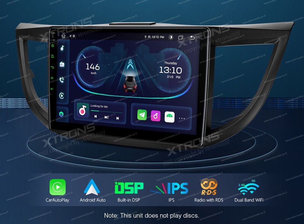 Honda CRV (2012-2016) XTRONS PEP11CRNH Car multimedia GPS player with Custom Fit Design