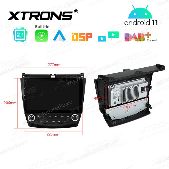 Honda Accord (2002-2008) mudelipõhine Android 12 GPS autoraadio ja multimeedia keskus