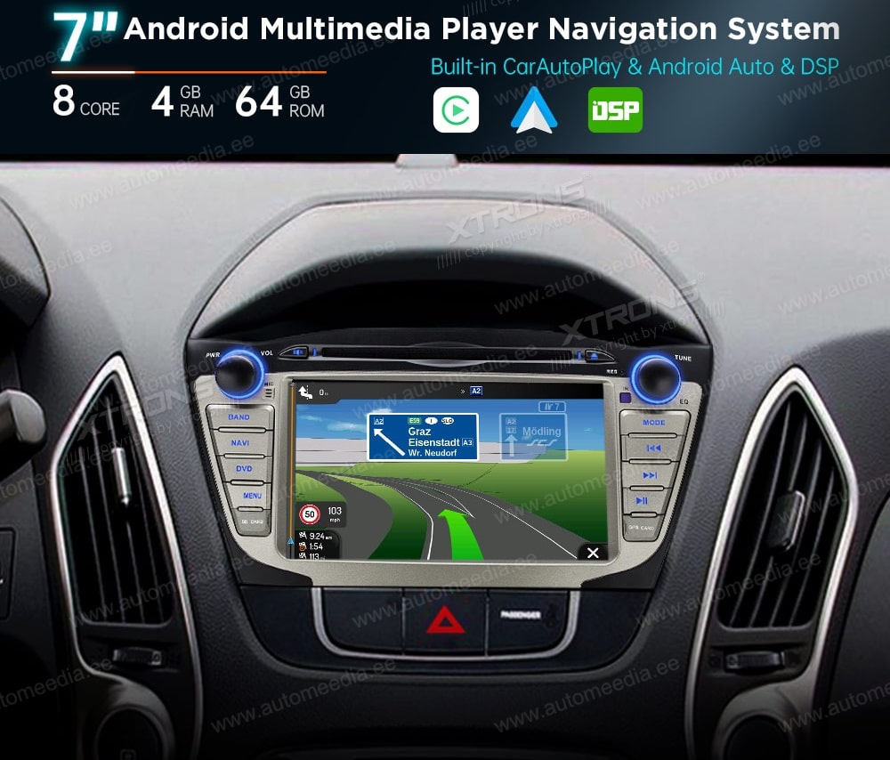 Hyundai IX35 | Tucson II (2009-2015) XTRONS MA7035H Car multimedia GPS player with Custom Fit Design