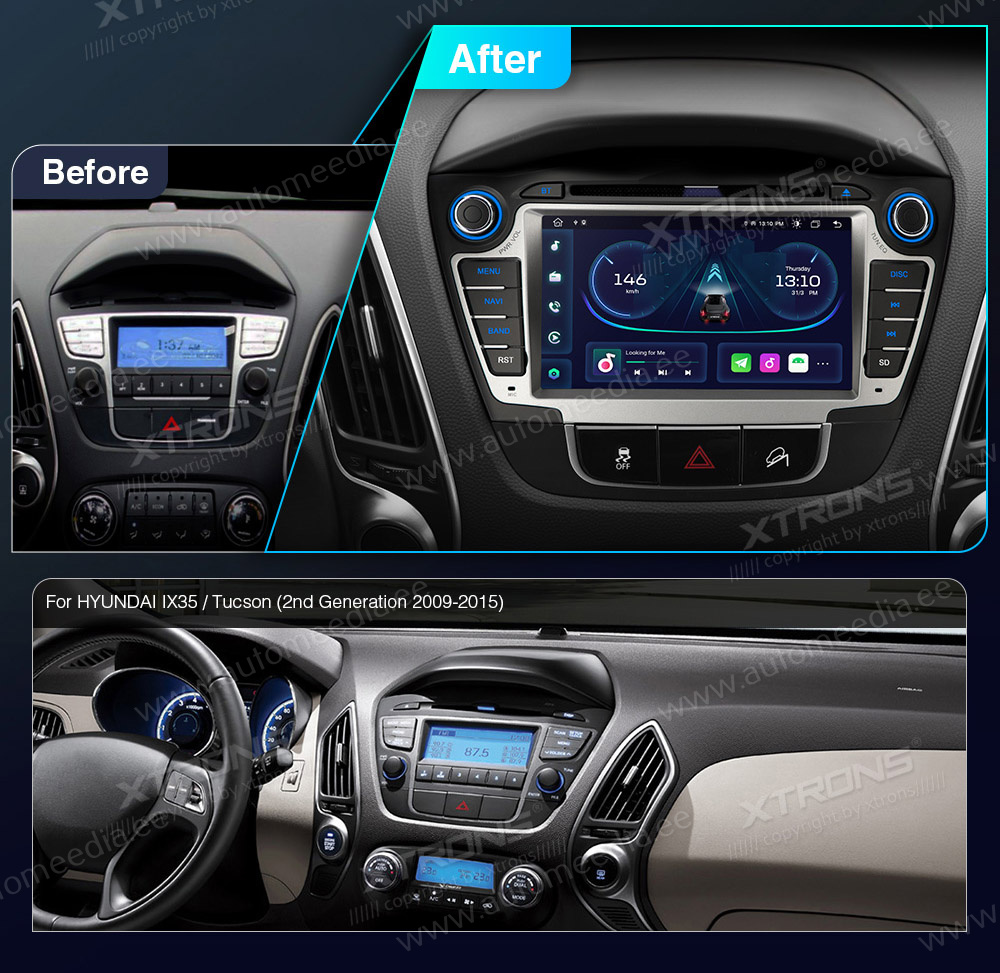 HYUNDAI ix35 (2009-2015)  совместимость мультимедийного радио в зависимости от модели автомобиля