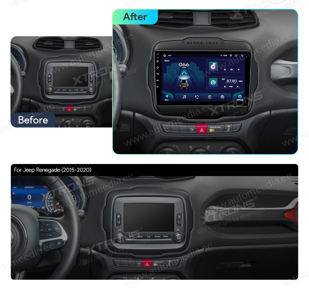 Jeep Renegade (2015-2020)  custom fit multimedia radio suitability for the car