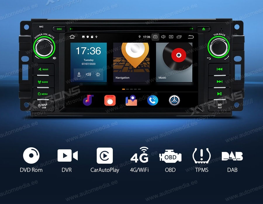 Jeep | Dodge | Chrysler | Grand Cherokee | Compass | Patriot | 300C XTRONS PBX60WRJ Штатная магнитола Android