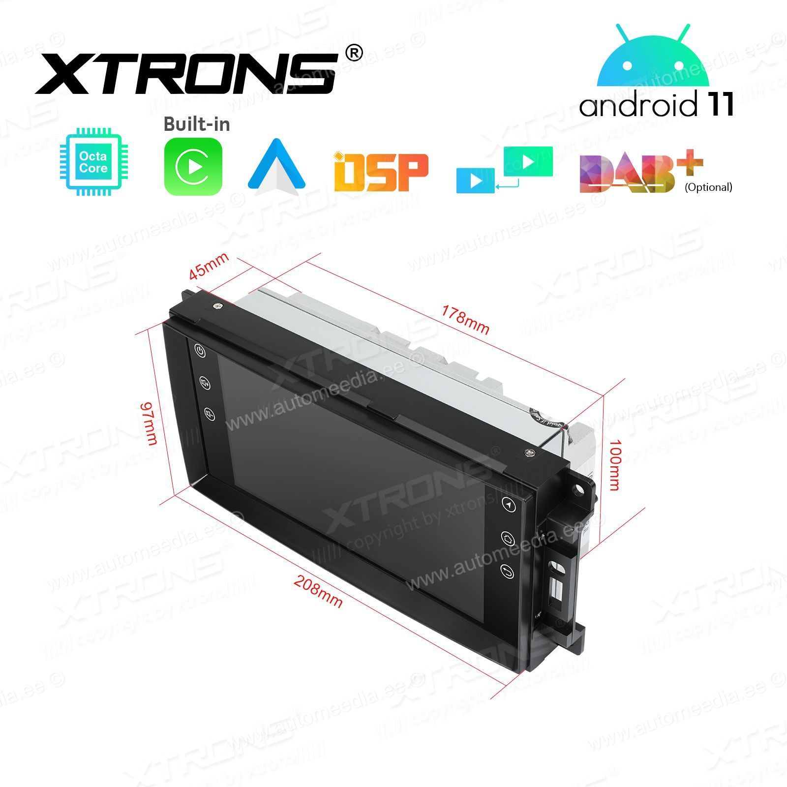 Jeep | Dodge | Chrysler | Grand Cherokee | Compass | Patriot | 300C mudelipõhine Android 11 GPS autoraadio ja multimeedia keskus
