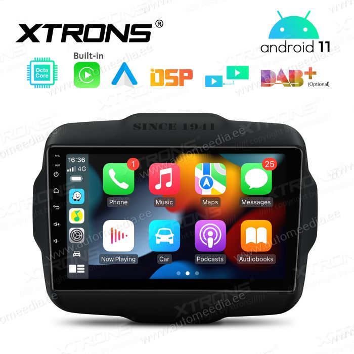 Jeep Renegade (2015-2020) mudelipõhine Android 12 GPS autoraadio ja multimeedia keskus