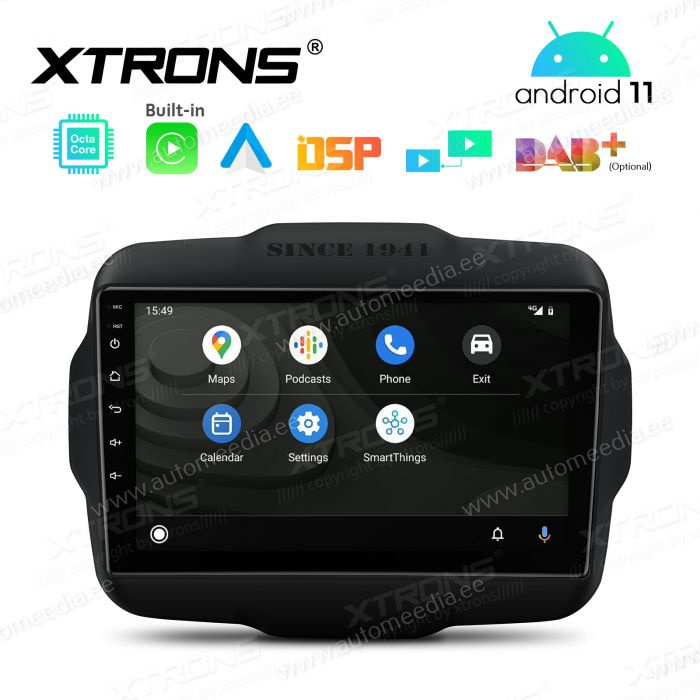 Jeep Renegade (2015-2020) mudelipõhine Android 12 GPS autoraadio ja multimeedia keskus