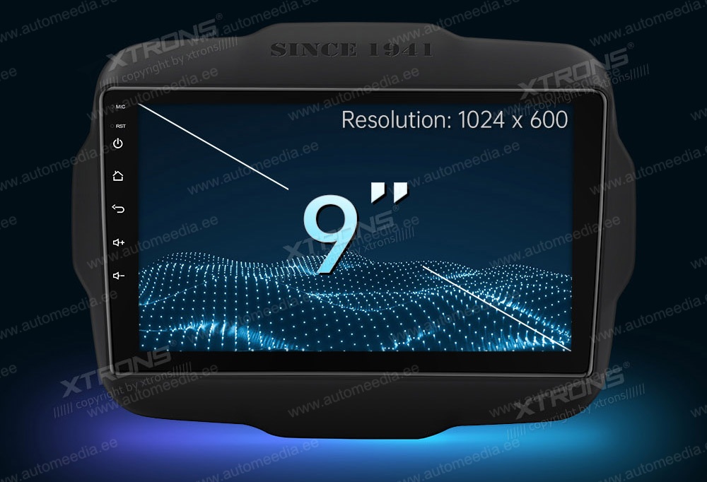Jeep Renegade (2015-2020) XTRONS PMA90RGJ merkkikohtainen Android GPS multimedia näyttösoitin