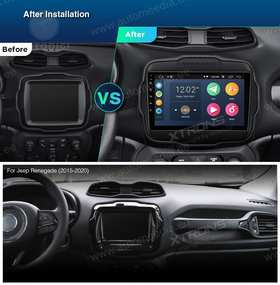 Jeep Renegade (2015-2020) XTRONS PSP90RGJ XTRONS PSP90RGJ mallikohtaisen multimediaradion soveltuvuus autoon