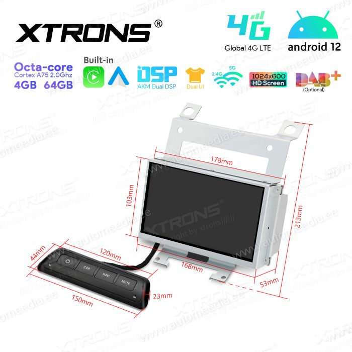 Land Rover Freelander 2 (2007-2012) mudelipõhine Android 12 GPS autoraadio ja multimeedia keskus