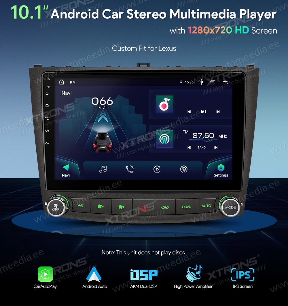 Lexus IS200 | IS300 | IS350 (2006-2012)  XTRONS IAP12ISL merkkikohtainen Android GPS multimedia näyttösoitin