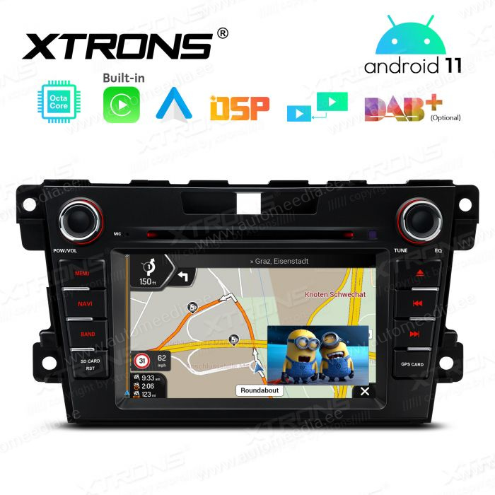 Mazda CX7 (2007-2012) mudelipõhine Android 12 GPS autoraadio ja multimeedia keskus