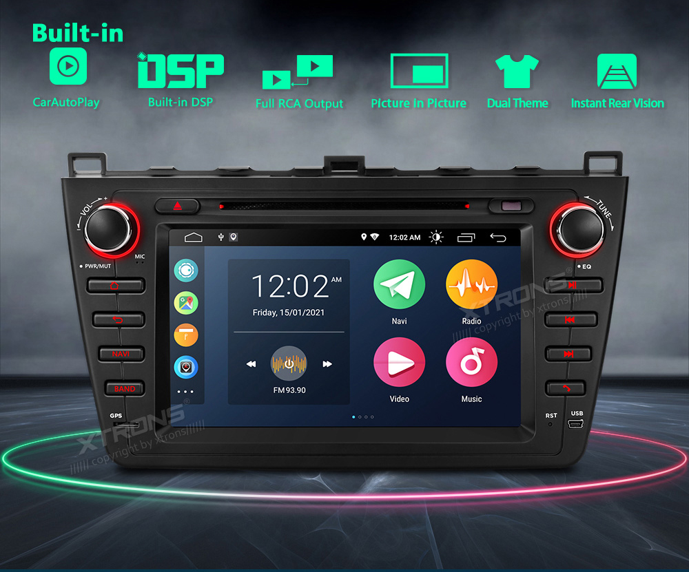 Mazda 6 (2008-2012) XTRONS PSA80M6M Car multimedia GPS player with Custom Fit Design