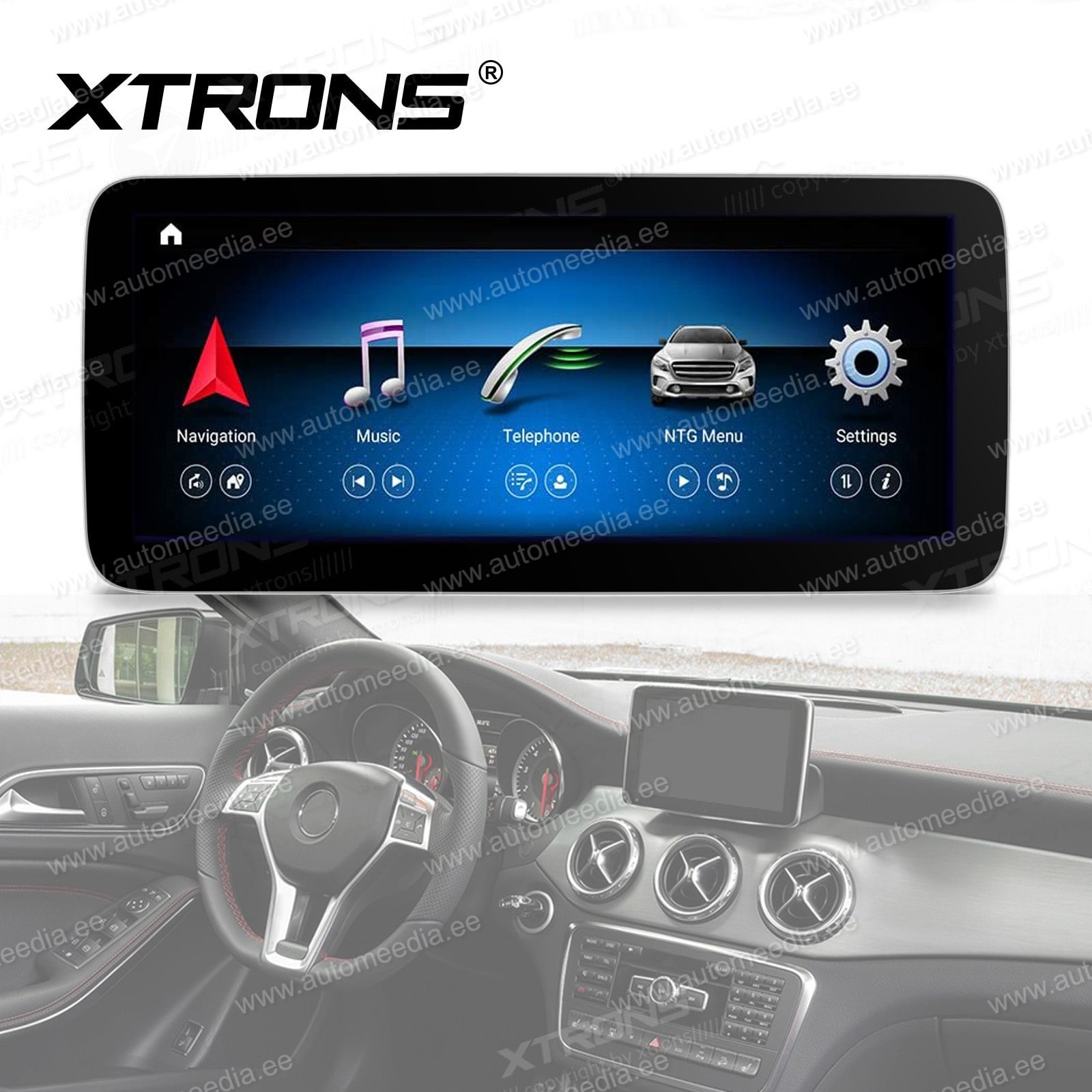 Mercedes-Benz A-Class (2013-2015) | GLA | CLA | W176 | C117 | X156 | NTG4.5 | NTG4.7 Android 12 auto GPS radio ja multimedia näyttösoitin