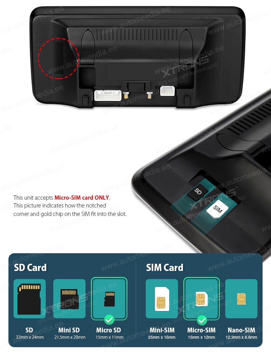 Mercedes-Benz A-Class (2013-2015) | GLA | CLA | W176 | C117 | X156 | NTG4.5 | NTG4.7  XTRONS QSM1245A XTRONS QSM1245A 4G Connectivity SIM slot built-in