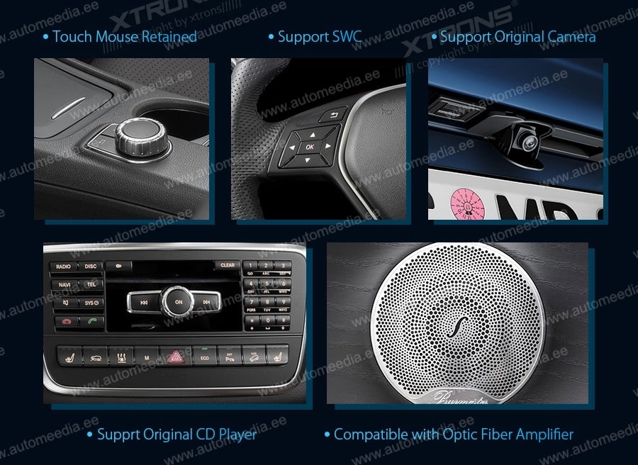 XTRONS Mercedes-Benz  FM RDS raadio ja USB multimedia soitin