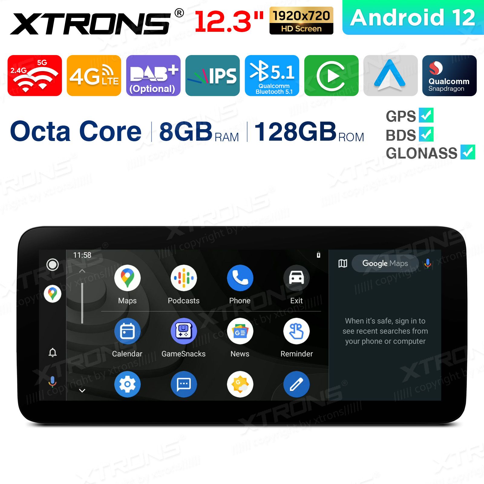 Mercedes-Benz A-Class | GLA | CLA | W176 | C117 | X156 (2016-2018) mudelipõhine Android 12 GPS autoraadio ja multimeedia keskus