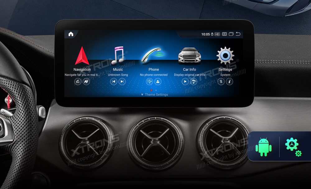 Mercedes-Benz A-Class | GLA | CLA | W176 | C117 | X156 (2016-2018)  XTRONS QXM2250P merkkikohtainen Android GPS multimedia näyttö