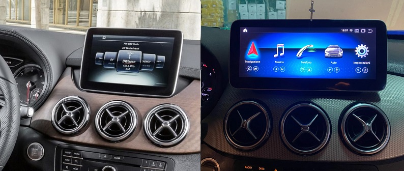 Automedia Mercedes-Benz  mallikohtaisen multimediaradion soveltuvuus autoon