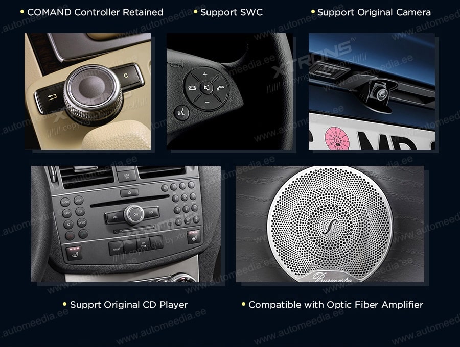 Mercedes-Benz C-Class | W204 (2008-2010) | NTG4.0 (2007-2010)  XTRONS QSM1240C XTRONS QSM1240C FM-радио и USB SD-плеер