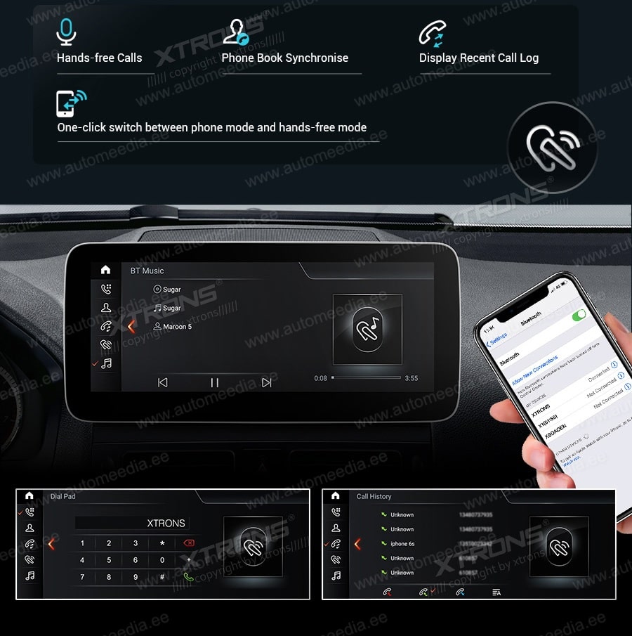 Mercedes-Benz C-Class | W204 (2008-2010) | NTG4.0 (2007-2010)  XTRONS QSM1240C XTRONS QSM1240C Hands Free calls & HD music stream
