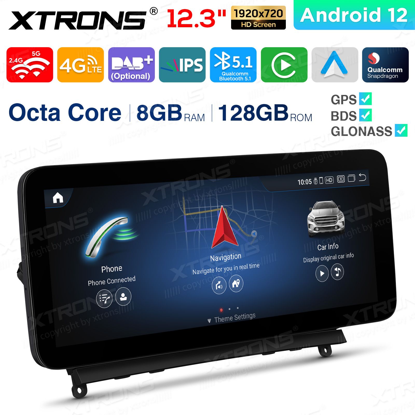 Mercedes-Benz C-Class | W204 (2008-2010) | NTG4.0 (2007-2010) Android 12 Car Multimedia Player with GPS Navigation