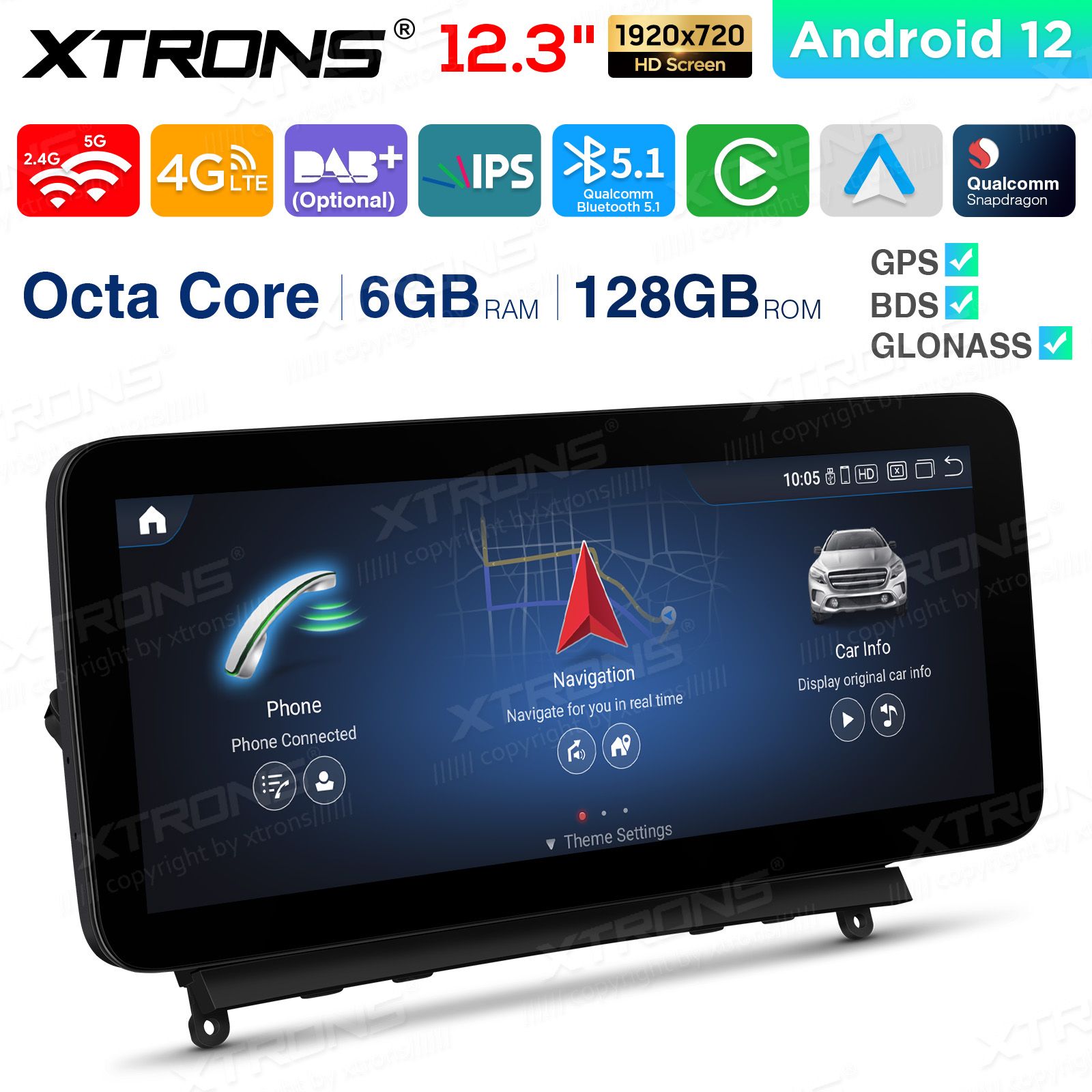 Mercedes-Benz C-Class | W204 (2008-2010) | NTG4.0 (2007-2010) Android 12 Car Multimedia Player with GPS Navigation