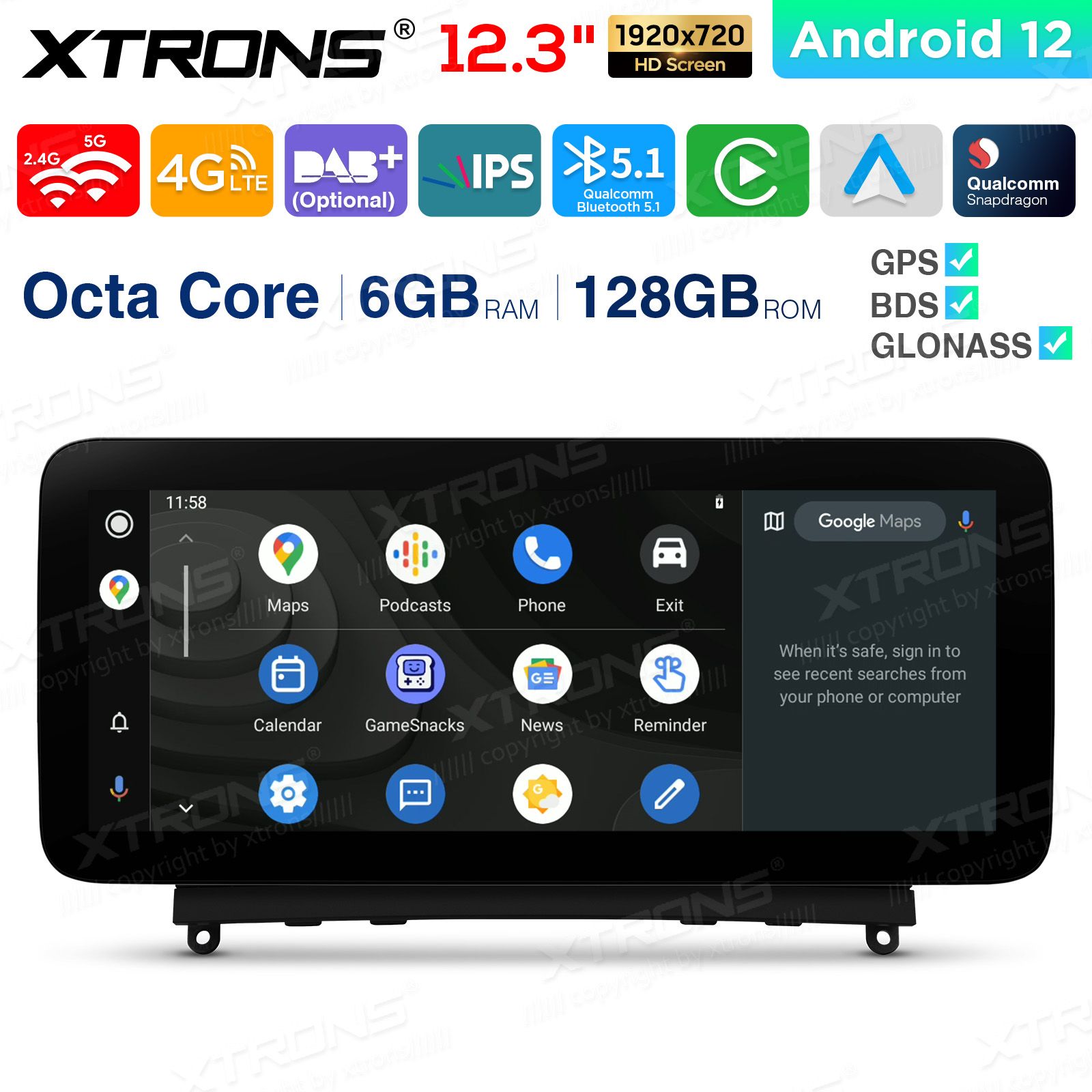 Mercedes-Benz C-Class | W204 (2008-2010) | NTG4.0 (2007-2010) mudelipõhine Android 12 GPS autoraadio ja multimeedia keskus