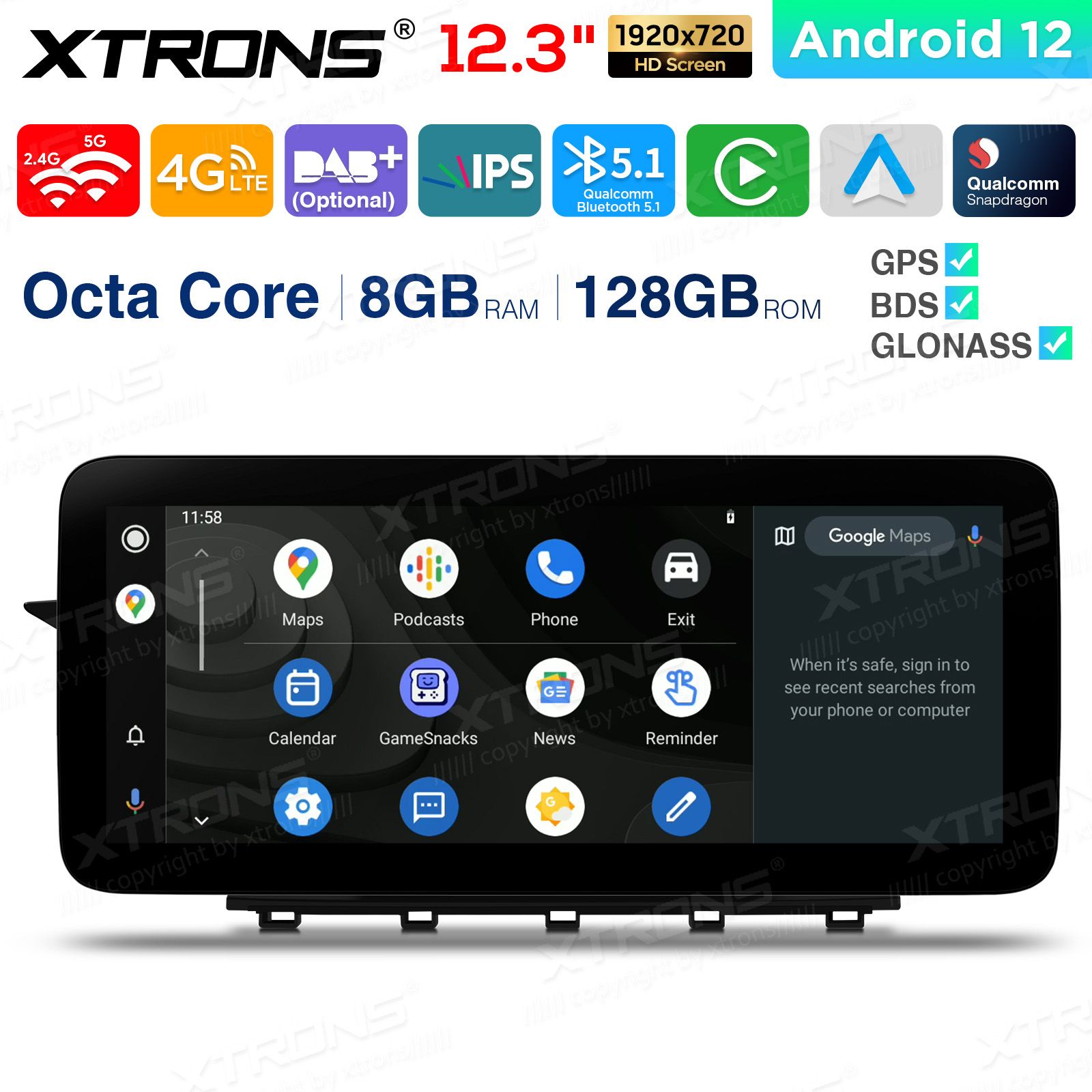 Mercedes-Benz GLK Class X204 | 2008 - 2012 (NTG4.0) mudelipõhine Android 12 GPS autoraadio ja multimeedia keskus