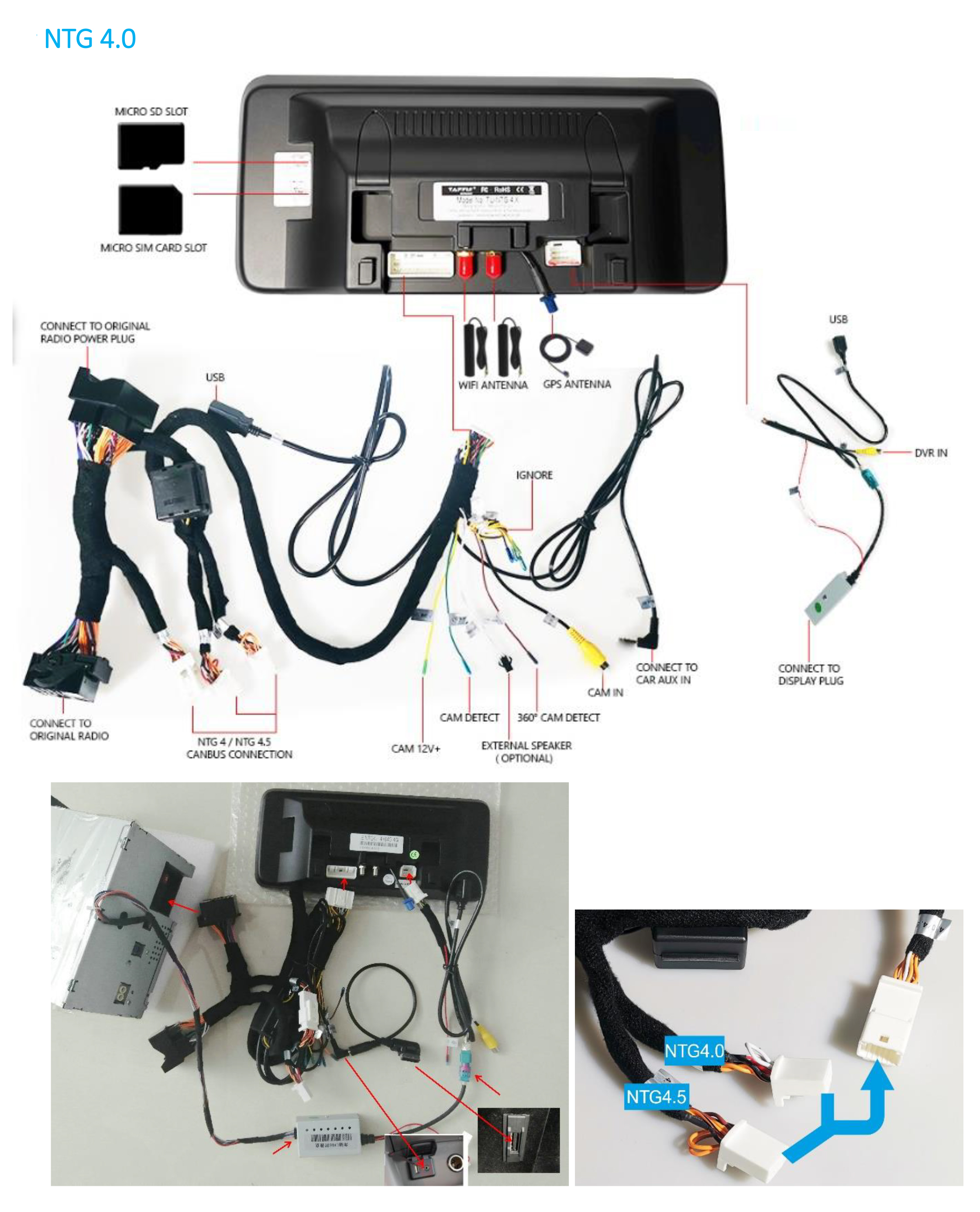 Mercedes-Benz GLK Class X204 | 2008 - 2012 (NTG4.0)  Automedia ZFA6108 Automedia ZFA6108 Wiring Diagram and size