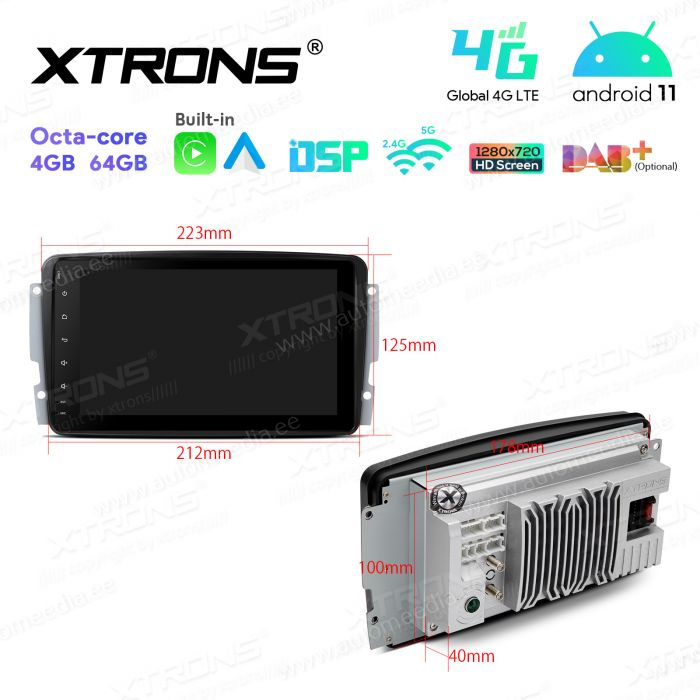 Mercedes-Benz CLK (1998-2004) | C-Class (2000-2004) | G-Class (1998-2006) | Vito & Viano (2003-2006) mudelipõhine Android 12 GPS autoraadio ja multimeedia keskus