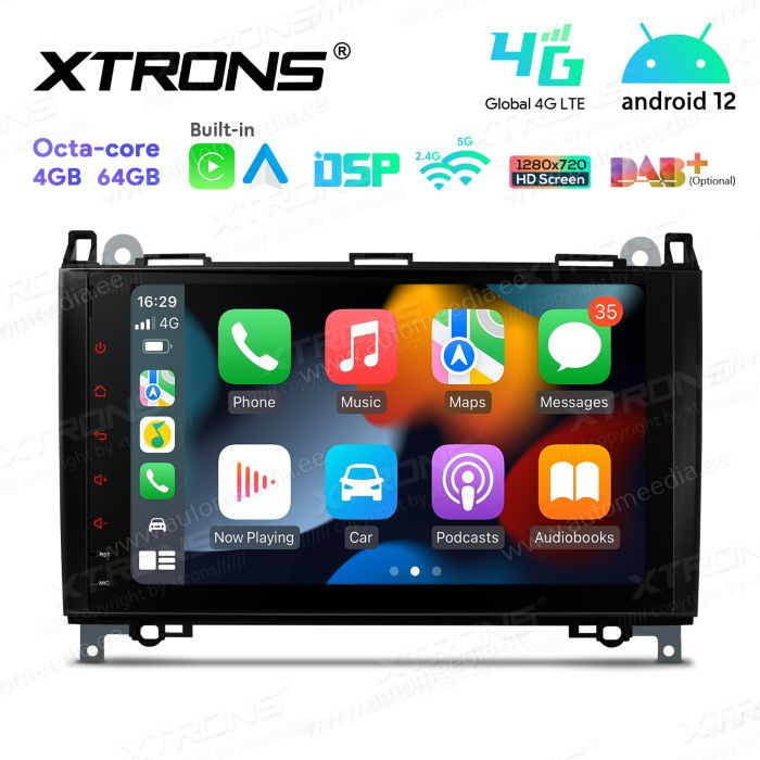 Mercedes-Benz Sprinter | Vito & Viano (2006-2020) | A-Class | B-Class (2004-2012) mudelipõhine Android 12 GPS autoraadio ja multimeedia keskus