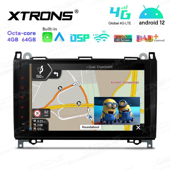 Mercedes-Benz Sprinter | Vito & Viano (2006-2020) | A-Class | B-Class (2004-2012) mudelipõhine Android 12 GPS autoraadio ja multimeedia keskus