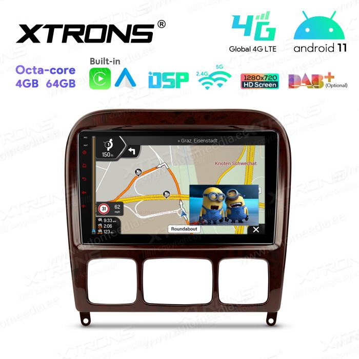 Mercedes-Benz S-Class W220 (1998-2005) mudelipõhine Android 12 GPS autoraadio ja multimeedia keskus