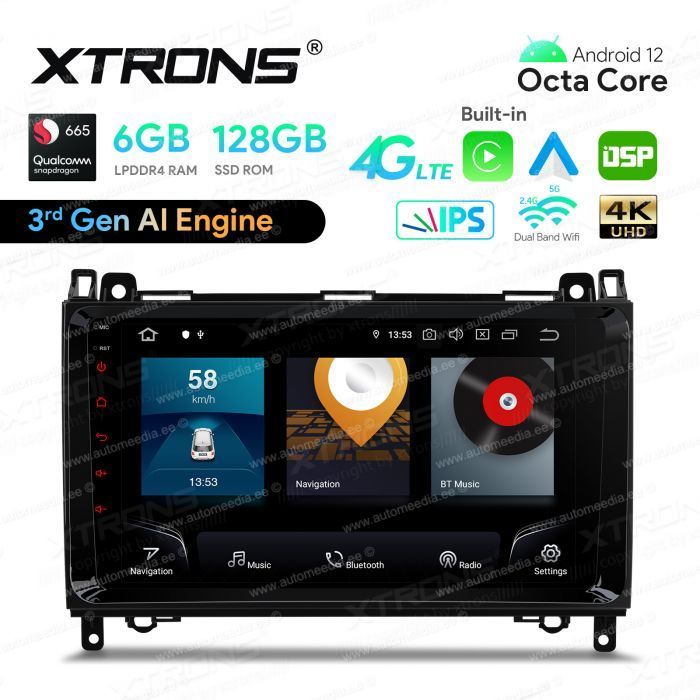 Mercedes-Benz Sprinter | Vito & Viano (2006-2020) | A-Class | B-Class (2004-2012) Android 12  | GPS auto radio un multimediju centrs